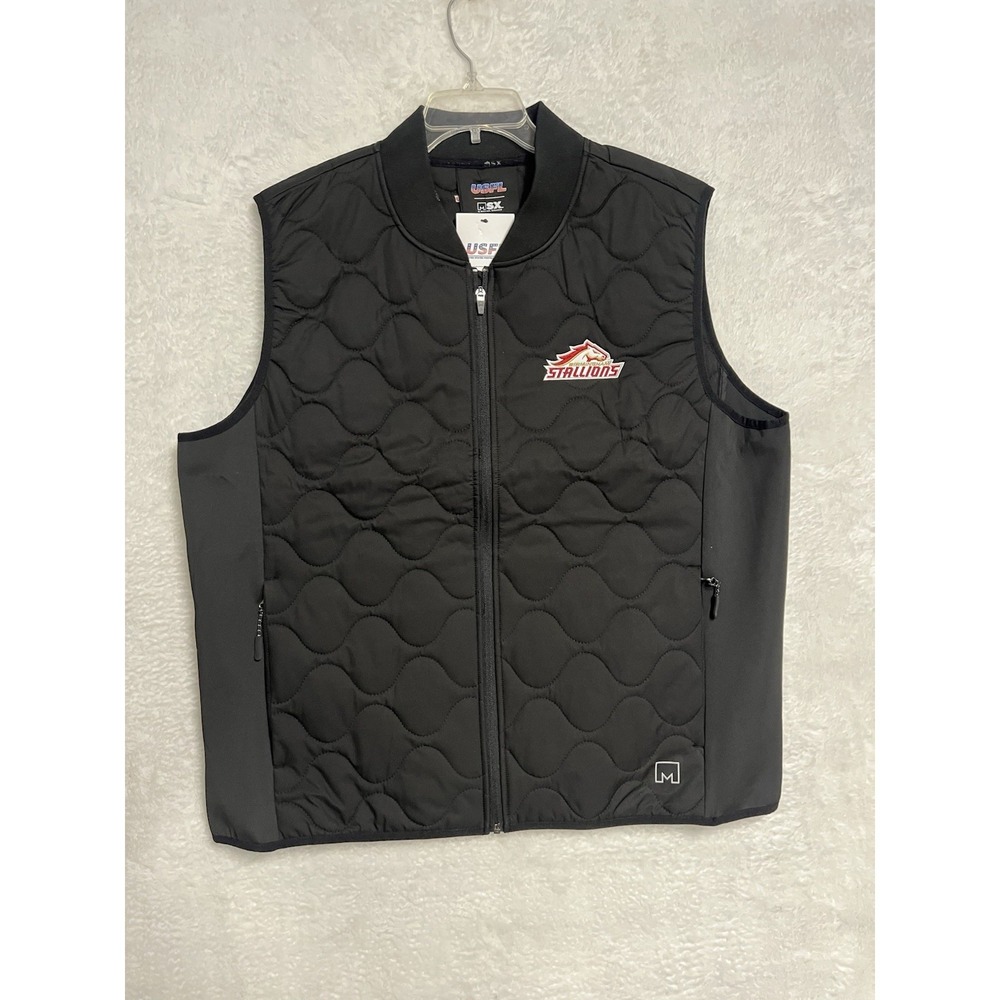 USFL Birmingham Stallions MSX Michael Strahan Quilted Vest Men's 2XL NWT
